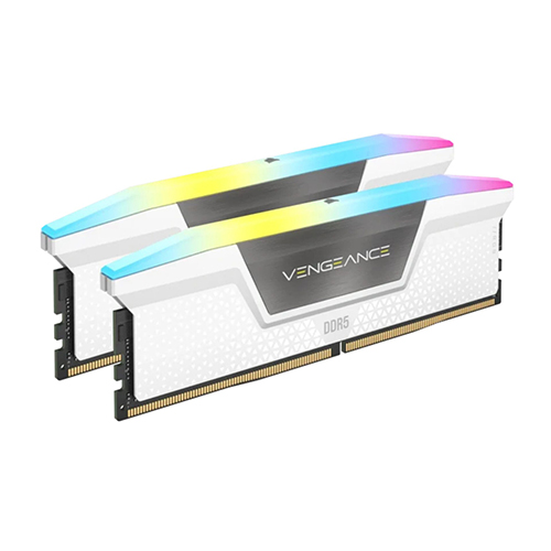 رم DDR5 کورسیر 32 گیگابایت مدل VENGANCE RGB White 5600Mhz CL36 دو کاناله