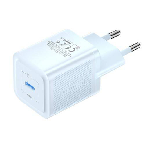 آداپتور شارژر ونشن مدل FEPL0-EU 1-Port USB-C GaN Charger (20W) EU-Plug Blue