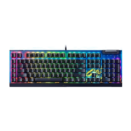 کیبورد ریزر مدل  blackwidow V4 X yellow swtich fortnite edition