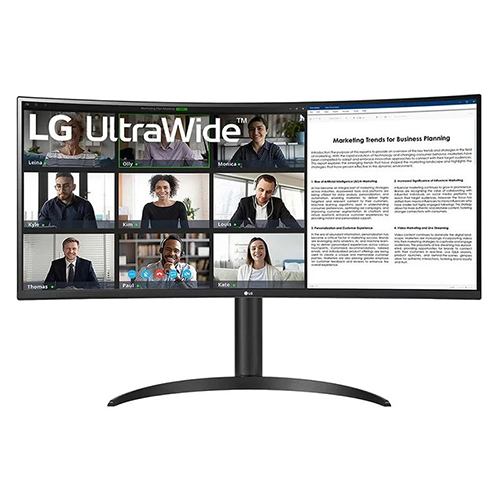 مانیتور خمیده ال جی 34 اینچ مدل LG 34WR55QK-B