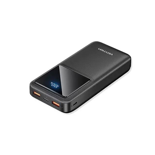 پاور بانک ونشن مدل FHLB0 20000mAh Power Bank (Micro-USB + USB-C + USB-A + USB-A) 22.5W Black LED Display Type
